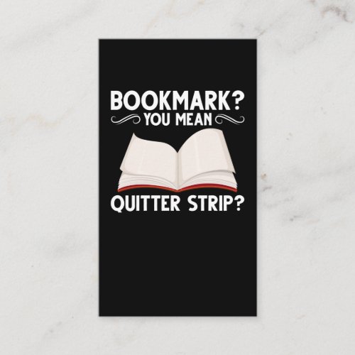 Book Lover Funny Bookworm Joke Business Card