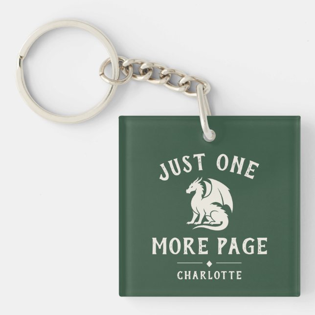 Book Lover Funny Saying Fantasy Reader Keychain (Front)
