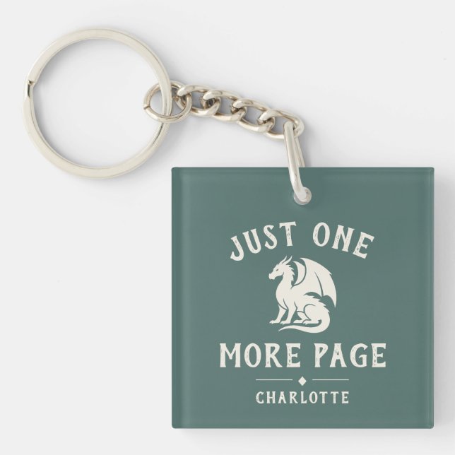 Book Lover Funny Saying Fantasy Reader Keychain (Front)