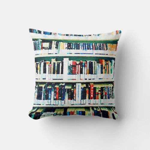 Book Lover Gift bookshelf pillow