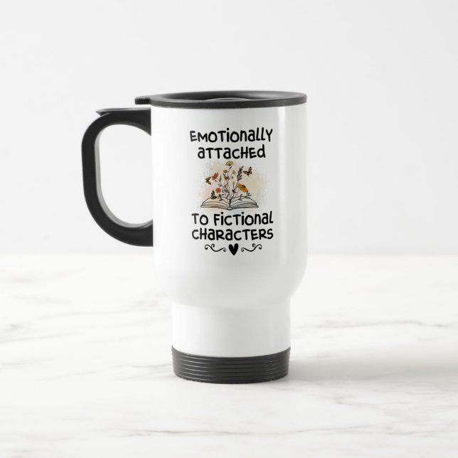 Book Lover Gift Bookwork Nerd Teacher Reading   Travel Mug (Left)