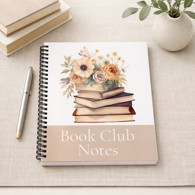 Book Lover Gift Floral Book Club Notebook (Creator Uploaded)