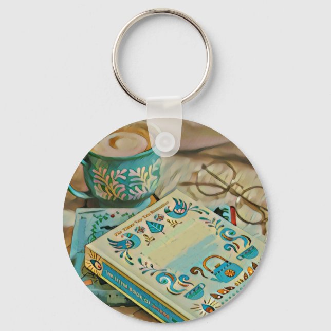 Book lover gift keychain (Front)