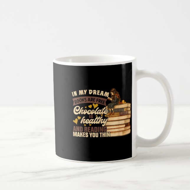 Book Lover Gift Reading Gift Sweet Chocolate Lover Coffee Mug (Right)
