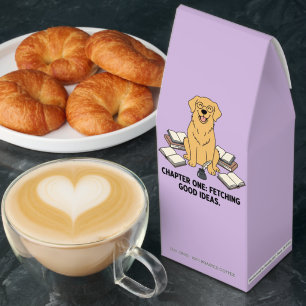Book Lover Golden Retriever Coffee Time Lilac Pet