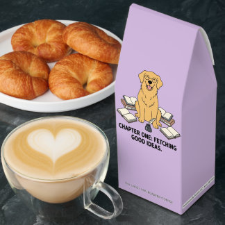 Book Lover Golden Retriever Coffee Time Lilac Pet