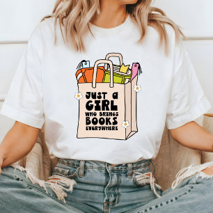 Book Lover Graphic Tee, Bookworm T-Shirt