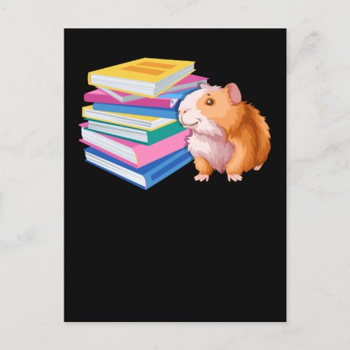 Book Lover Guinea Pig Reading Postcard
