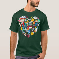 Book Lover Heart Shape reading club Librarian Libr