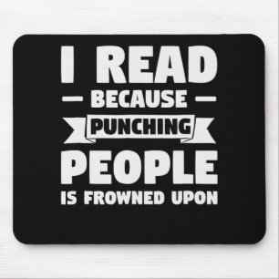 book lover i read because funny librarian gift. mouse pad