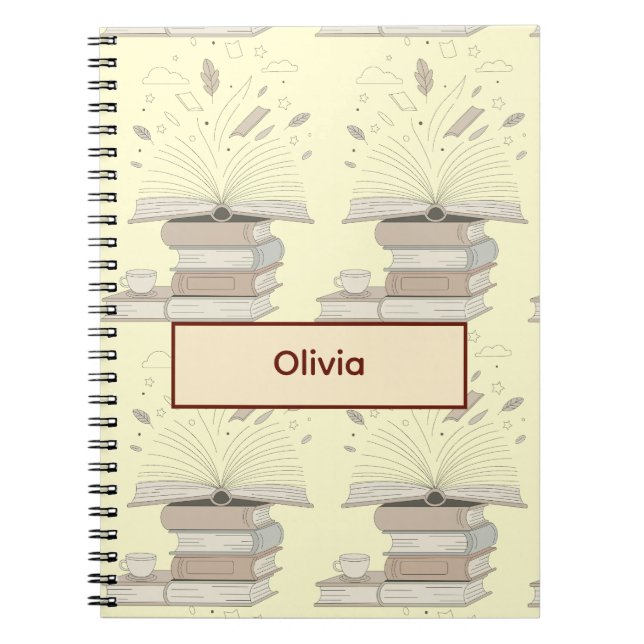 Book Lover Illustration with Open Book (Front)