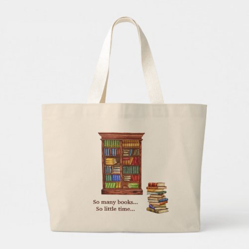 Book Lover Jumbo Tote Bag  2_Sided Design