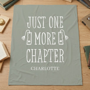 Book Lover Just One More Chapter Gift Fleece Blanket