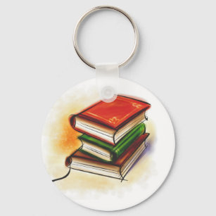 CarleyDesignsCo Just One More Chapter Keychain - Aesthetic, Car Keys, Gift Idea, Bookish Present, Reader, Book Stack