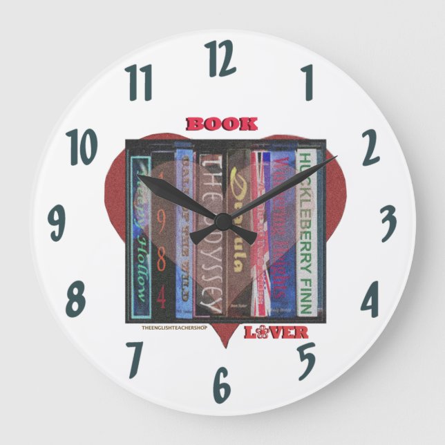 Book Lover Large Clock (Front)