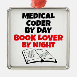 Book Lover Medical Coder Metal Ornament