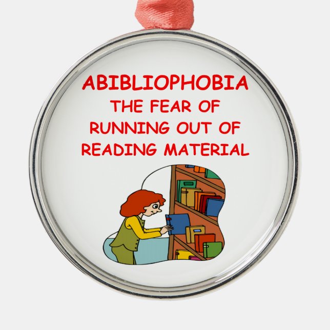 book lover metal ornament (Front)