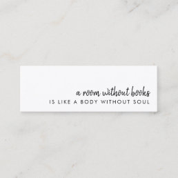 Book Lover | Modern Minimalist Mini Bookmark Card