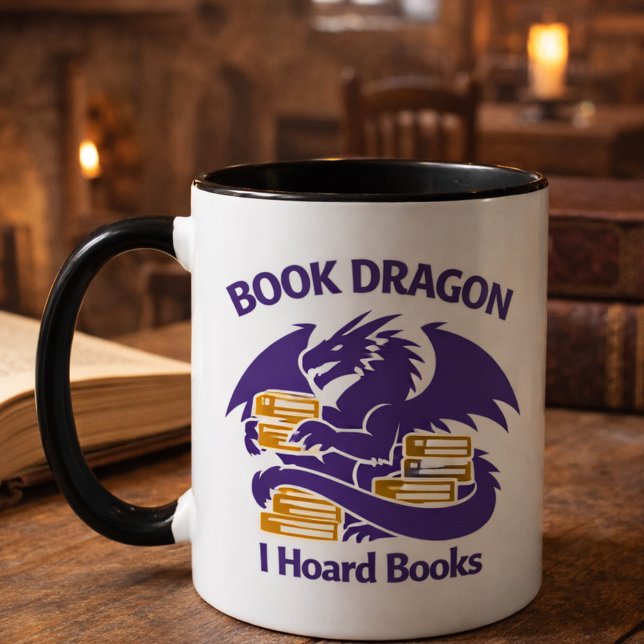 Book Lover Mug | Book Dragon I Hoard Books Coffee  (Creator Uploaded)