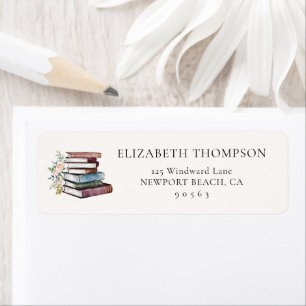 Book Lover New Chapter Bookish Literary Address Label