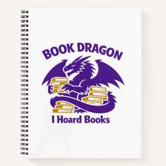 Book Lover Notebook | Book Dragon I Hoard Books Jo