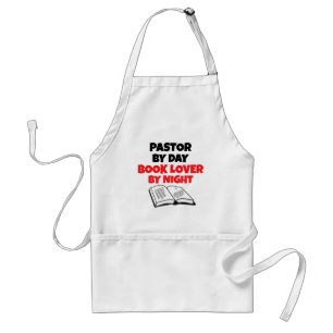 Book Lover Pastor Adult Apron