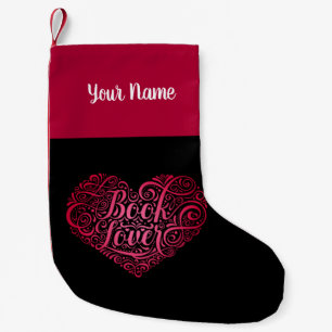Book Lover Personalized Small Christmas Stocking