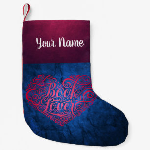 Book Lover Personalized Small Christmas Stocking