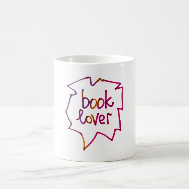 Book lover phrase marker handlettering Mug (Center)