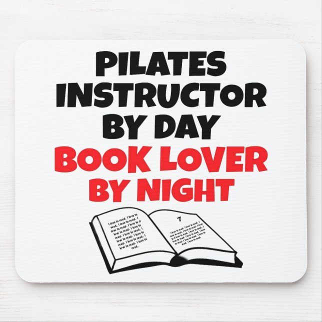 Book Lover Pilates Instructor Mouse Pad (Front)