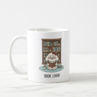 Book Lover Poodle Puppy Pastel Reading Mug Design