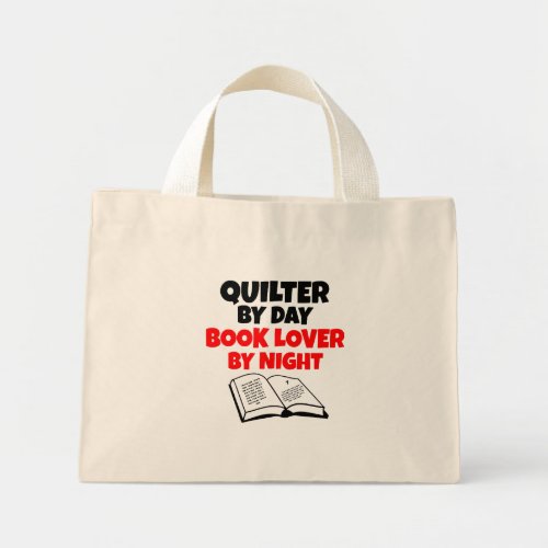 Book Lover Quilter Mini Tote Bag
