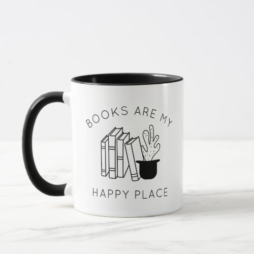 Book Lover Quote Black and White Coffee Mug