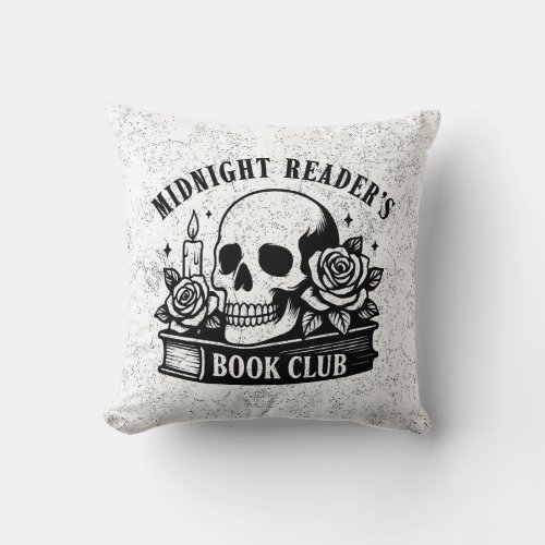 Book Lover Quote For Readers Black and White Throw Pillow