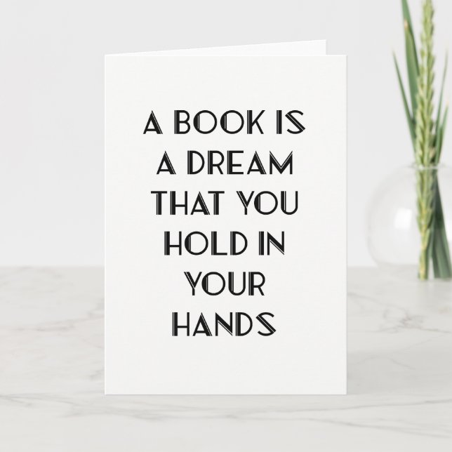Book Lover Quote Greeting Card (Front)