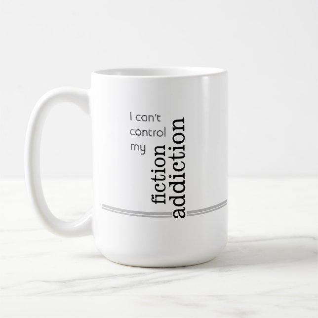Book Lover Reader Fiction Addiction Name Coffee Mug (Left)