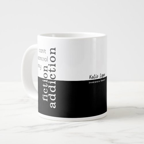 Book Lover Reader Fiction Name Giant Coffee Mug