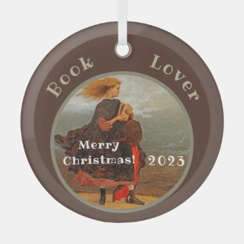 "book Lover"/reader Merry Christmas 2023 Glass Ornament by whatawonderfulworld at Zazzle