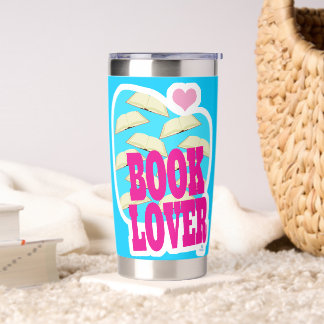 Book Lover Reading Cool Art Logo Saying Insulated Tumbler