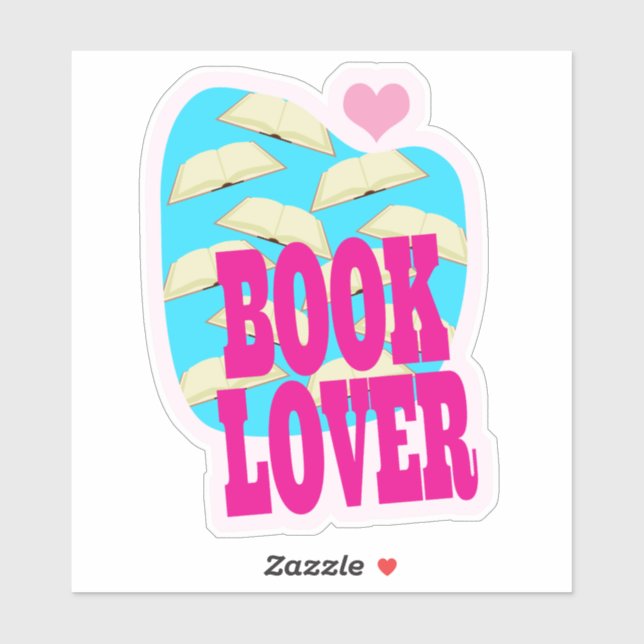Book Lover Reading Cool Art Logo Saying Sticker (Sheet)