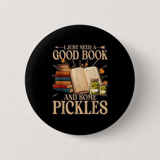 Book lover reading need a good book and some button (Front)