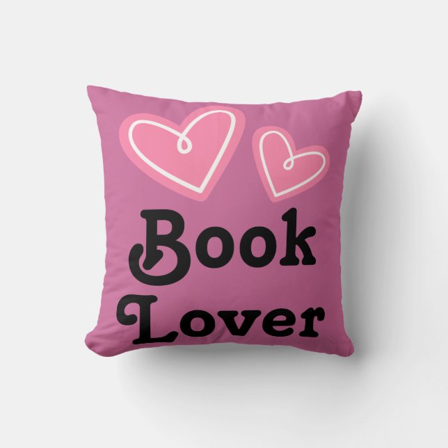 Book Lover Reading Throw Pillow (Front)