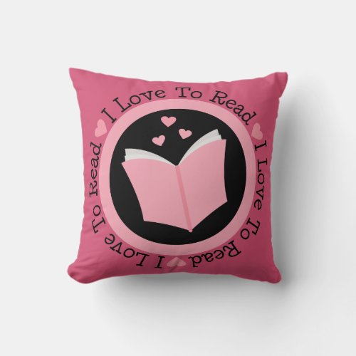 Book Lover Reading Throw Pillow Gift