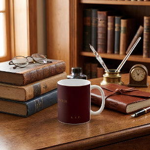Book Lover Retirement Gift Mug - Custom Monogram