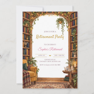 Book Lover Retirement Party Invitation