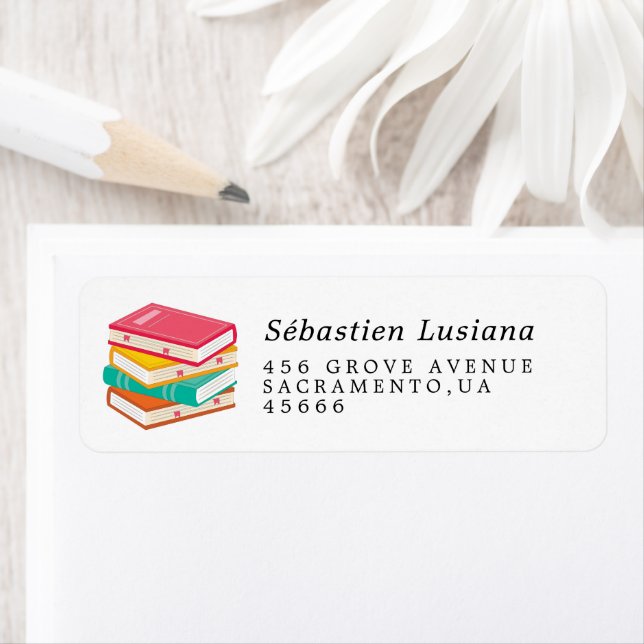 Book Lover Return Address Label (Insitu)