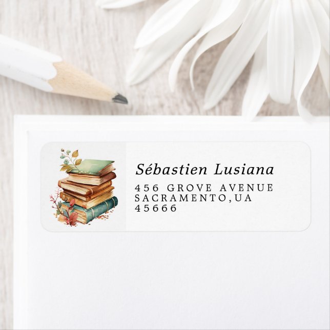 Book Lover Return Address Label (Insitu)
