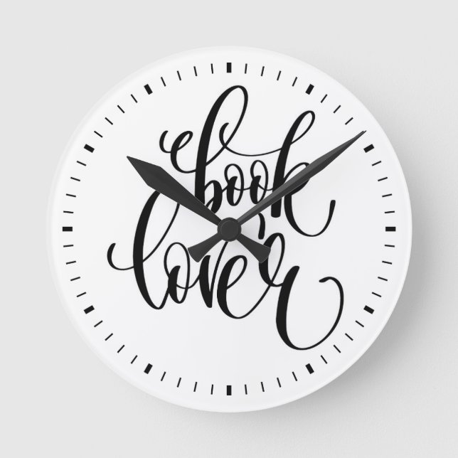 Book Lover Round Clock (Front)