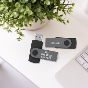 Book Lover Saying Typography Personalized Flash Drive