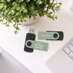 Book Lover Saying Typography Personalized  Flash Drive